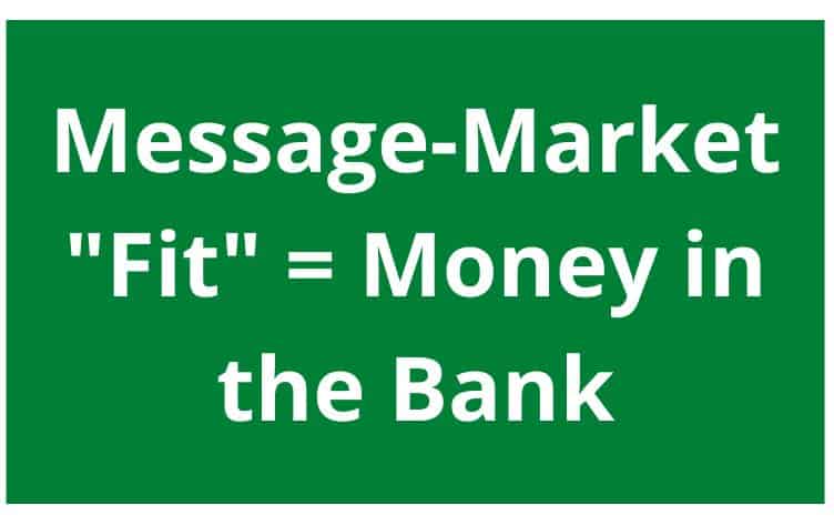 message market fit is money in the bank